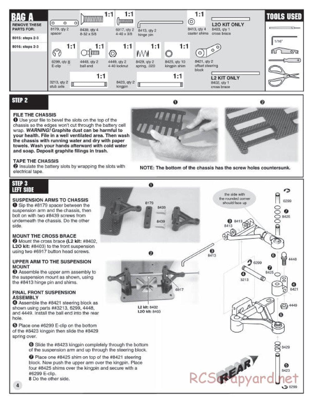 Team Associated - RC10L2 - Manual - Page 3