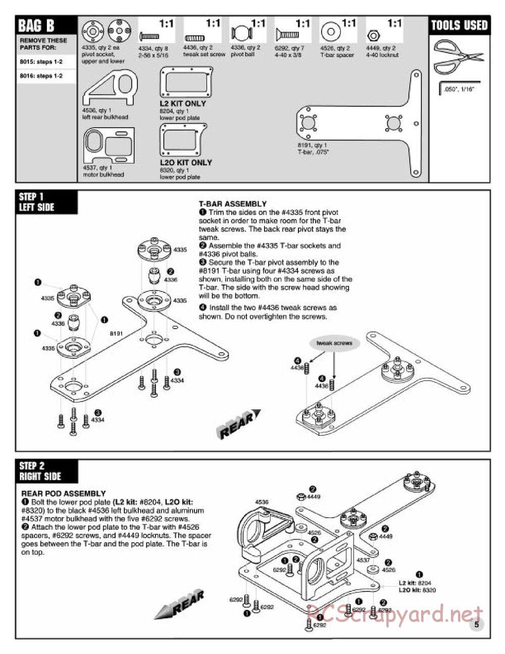 Team Associated - RC10L2 - Manual - Page 4