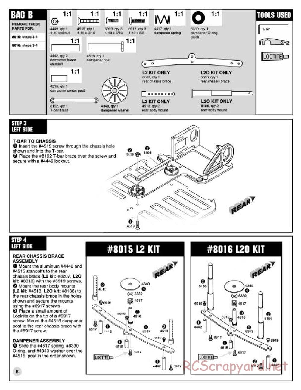 Team Associated - RC10L2 - Manual - Page 5