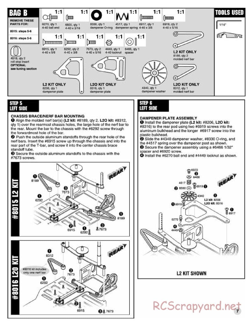 Team Associated - RC10L2 - Manual - Page 6