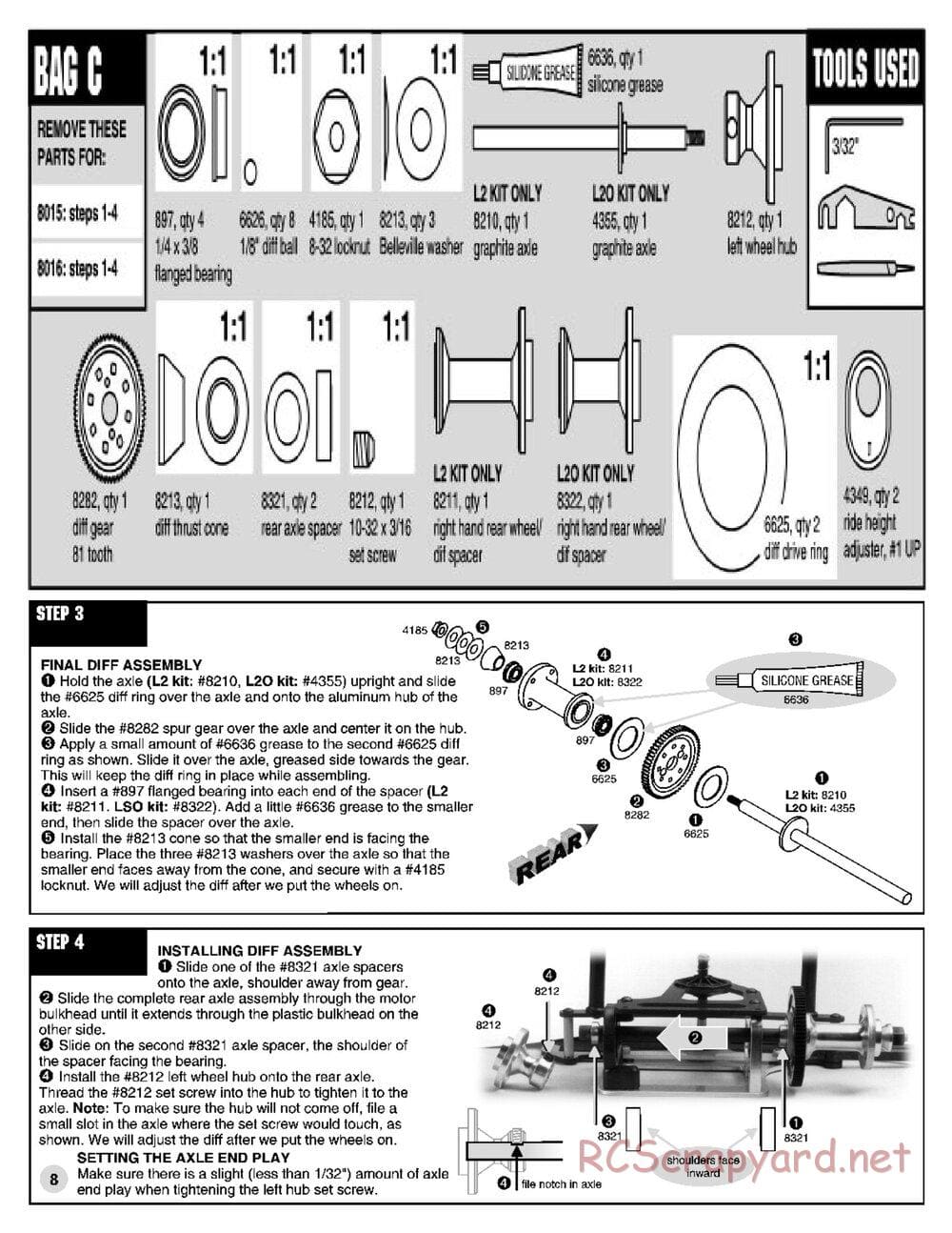 Team Associated - RC10L2 - Manual - Page 7