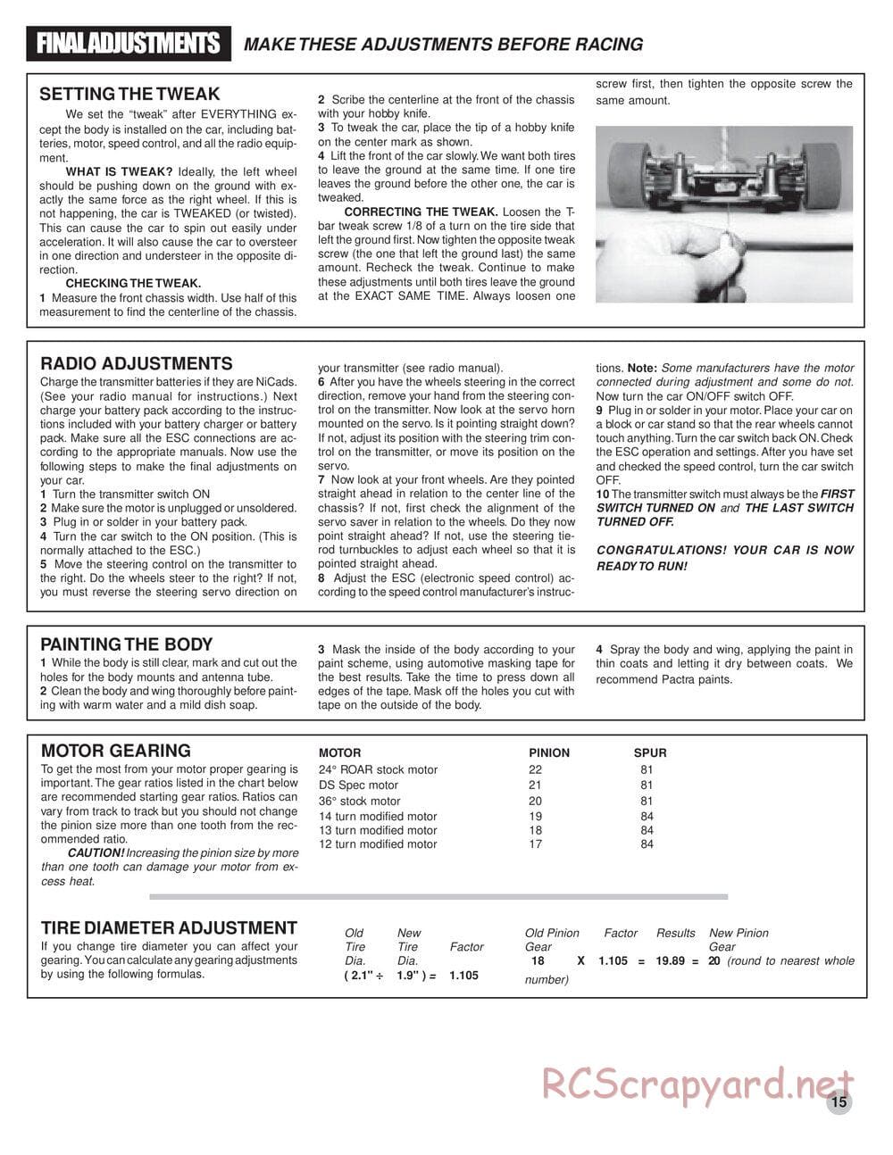 Team Associated - RC10L2 - Manual - Page 14