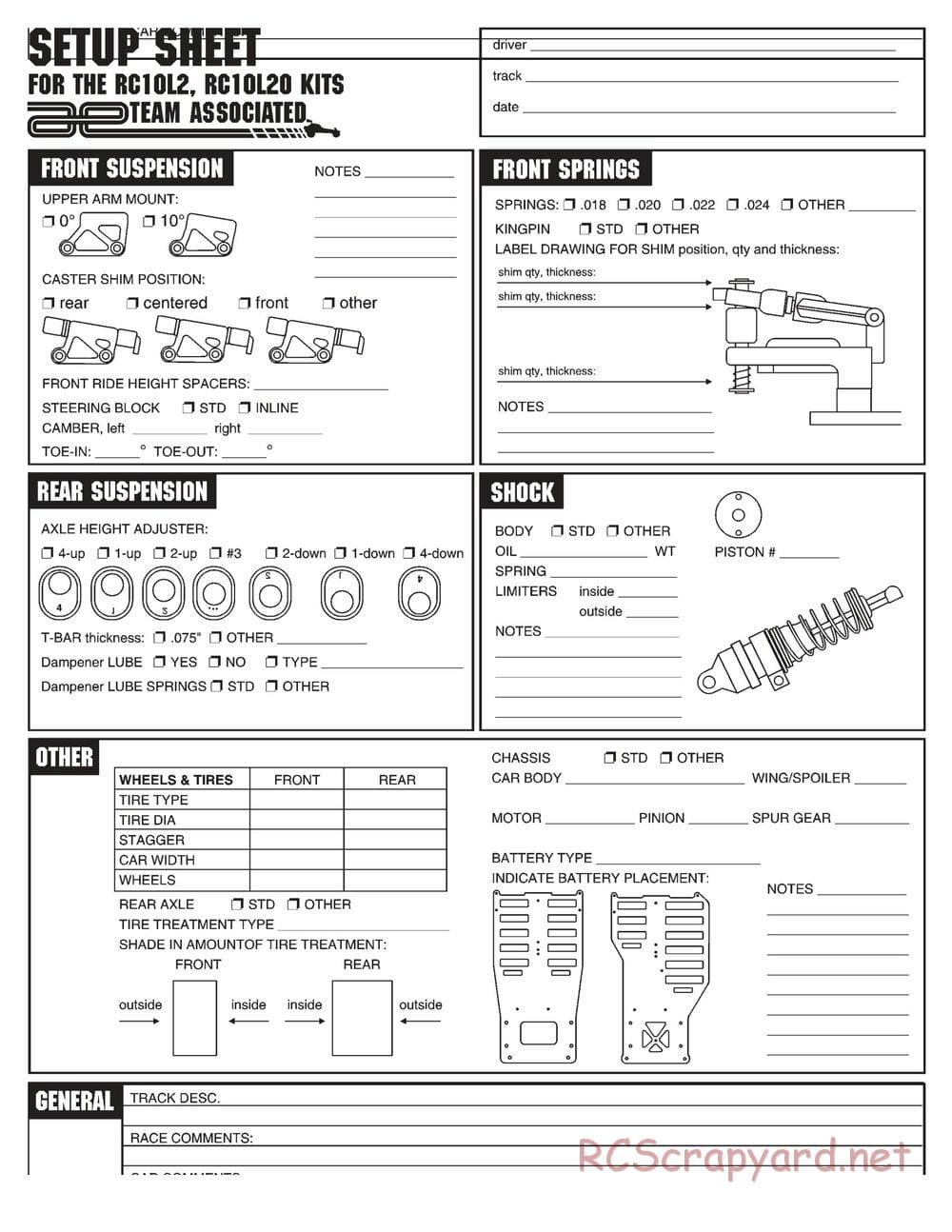 Team Associated - RC10L2 - Manual - Page 18