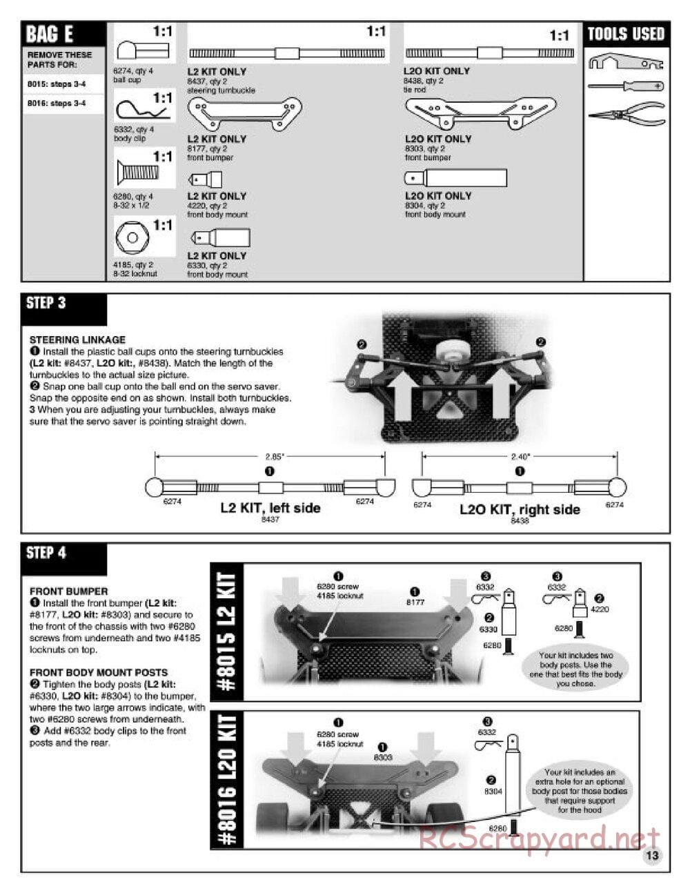 Team Associated - RC10L2O Oval - Manual - Page 12