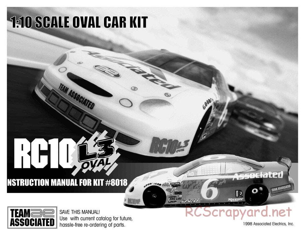 Team Associated - RC10L3O Oval - Manual - Page 1