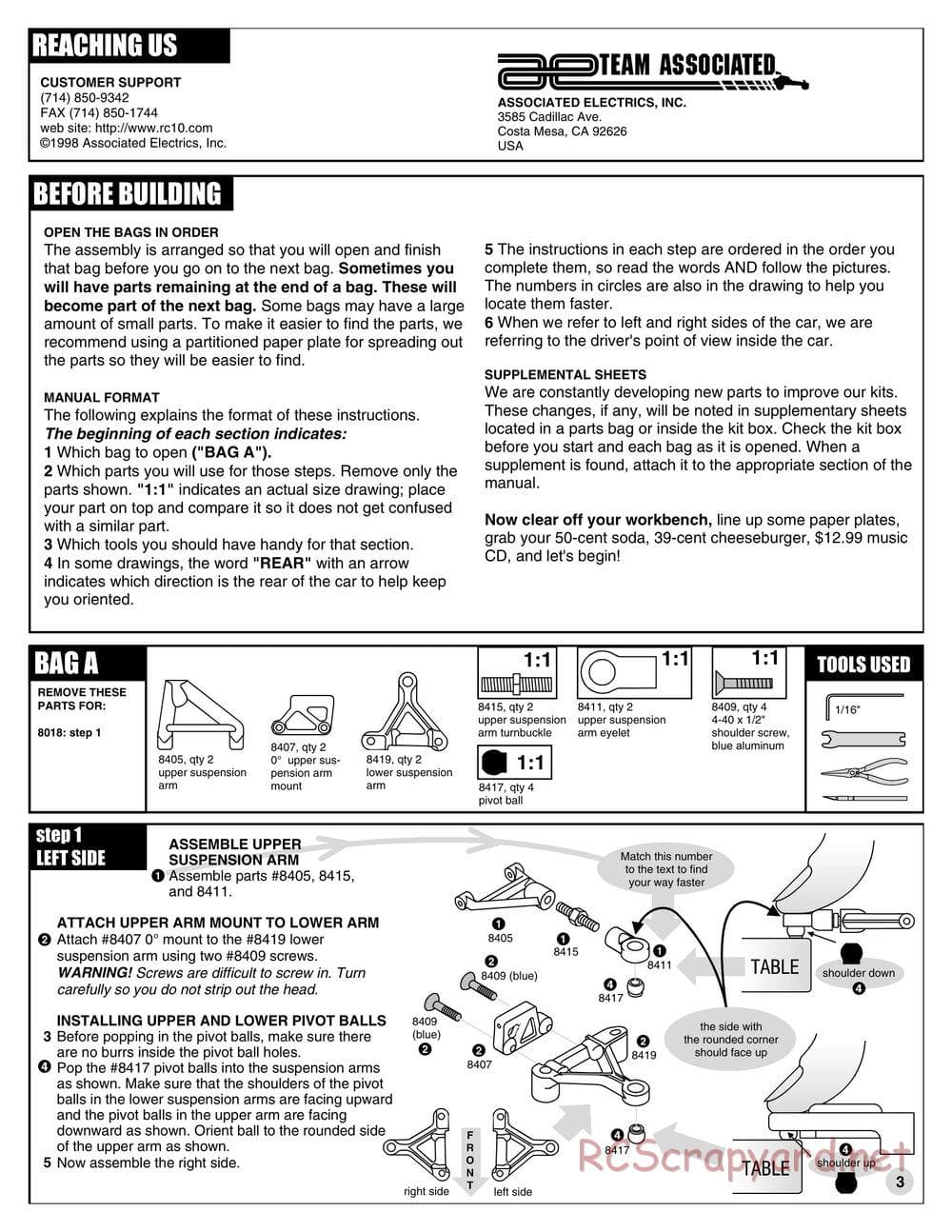 Team Associated - RC10L3O Oval - Manual - Page 3