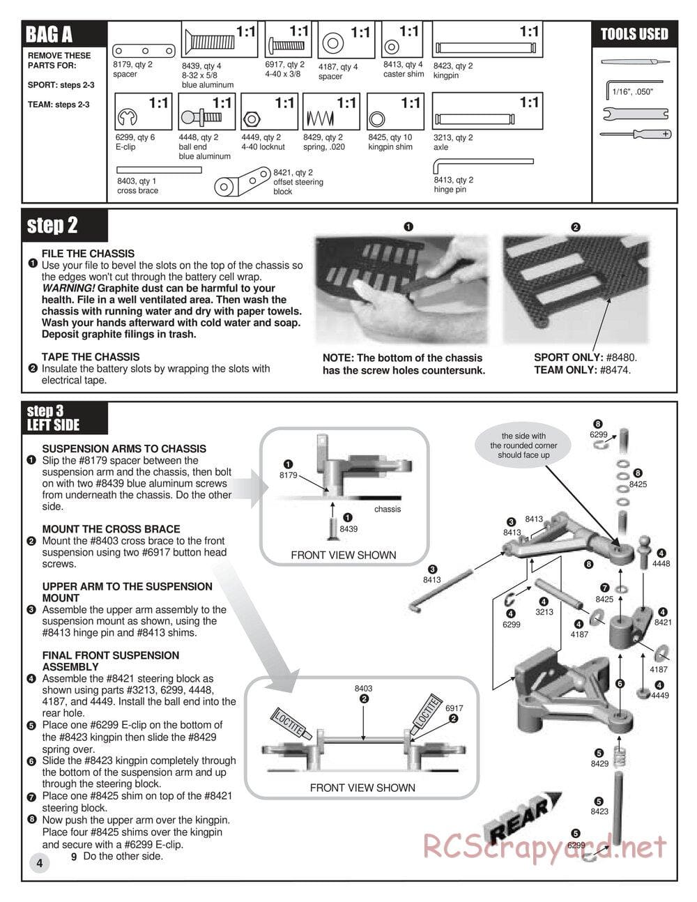 Team Associated - RC10L3 Touring - Manual - Page 4