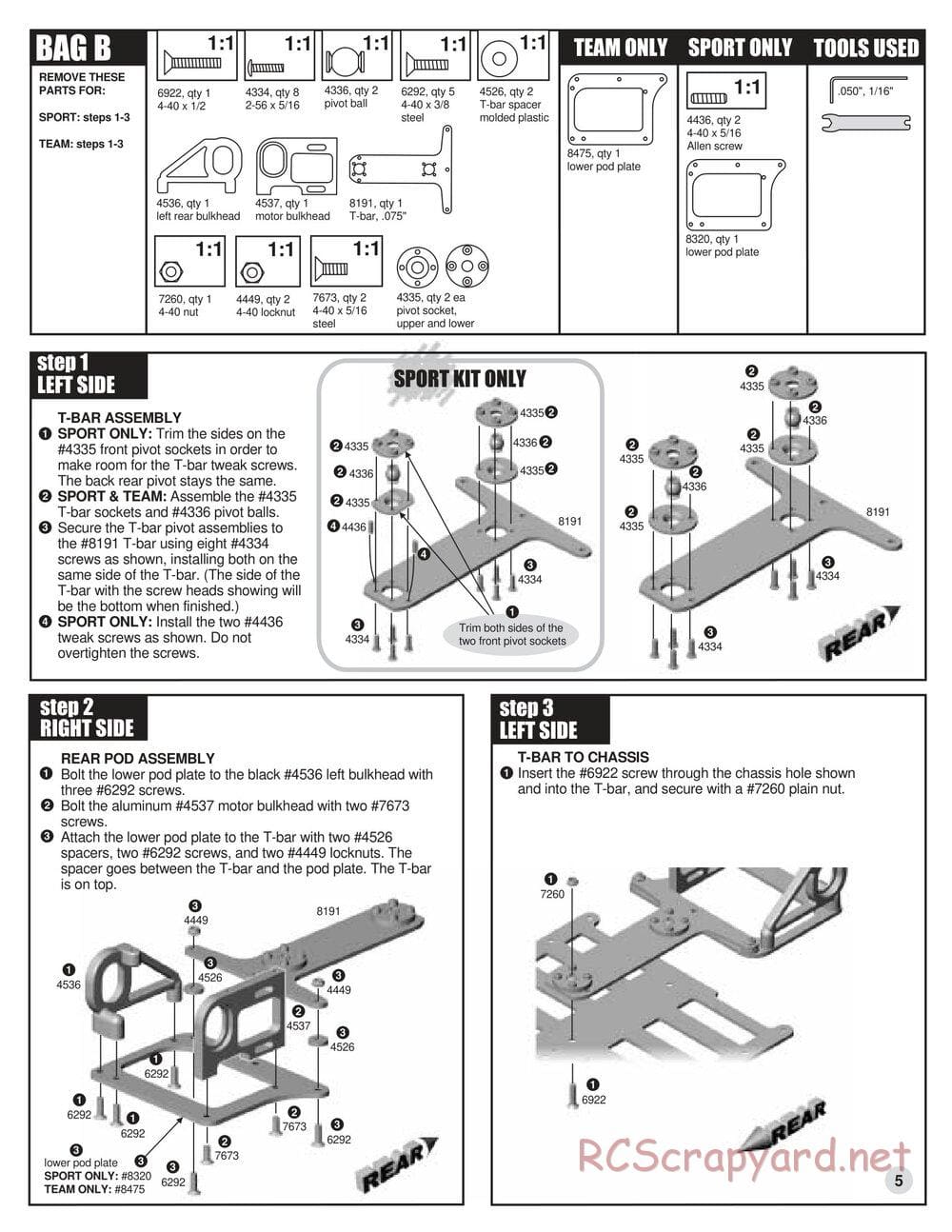 Team Associated - RC10L3 Touring - Manual - Page 5