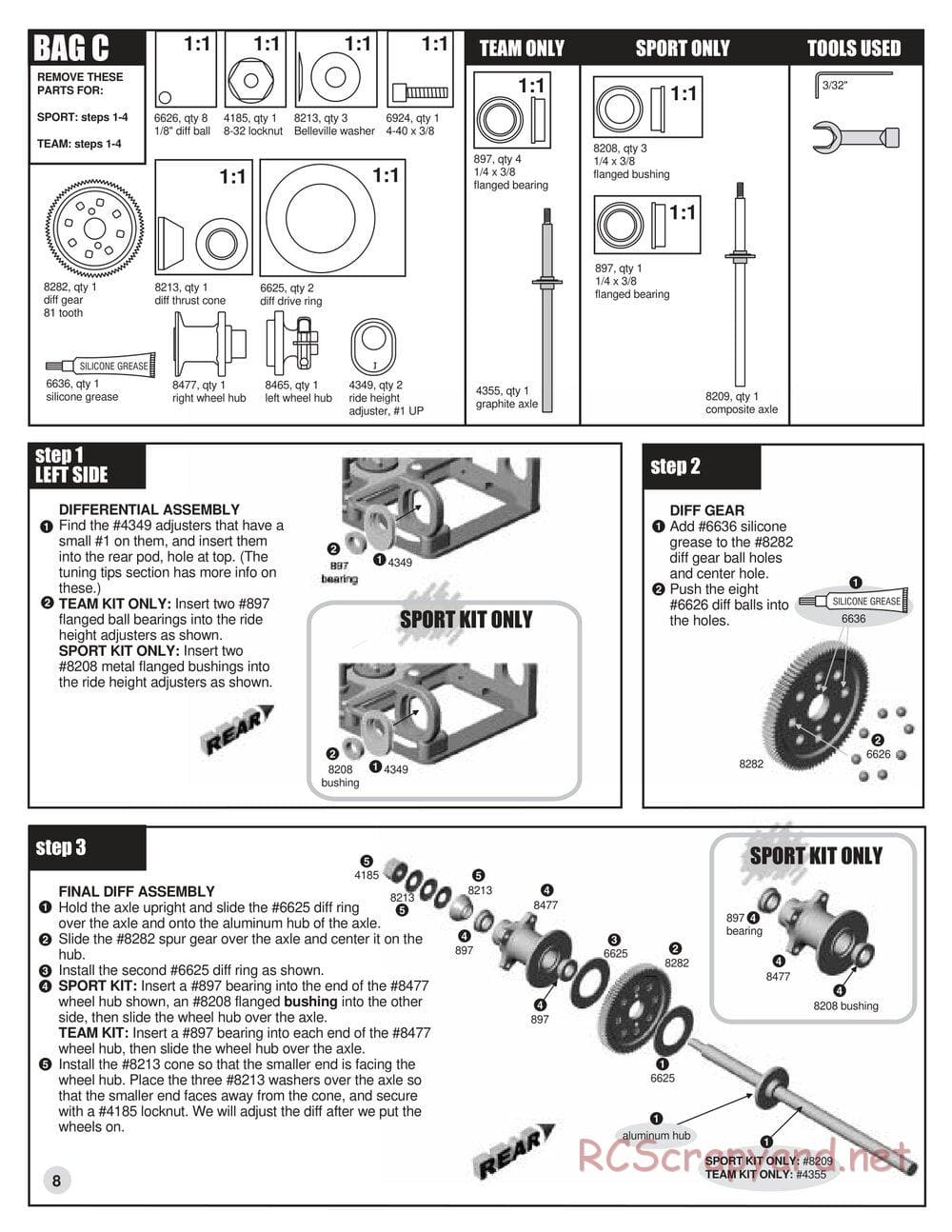 Team Associated - RC10L3 Touring - Manual - Page 8