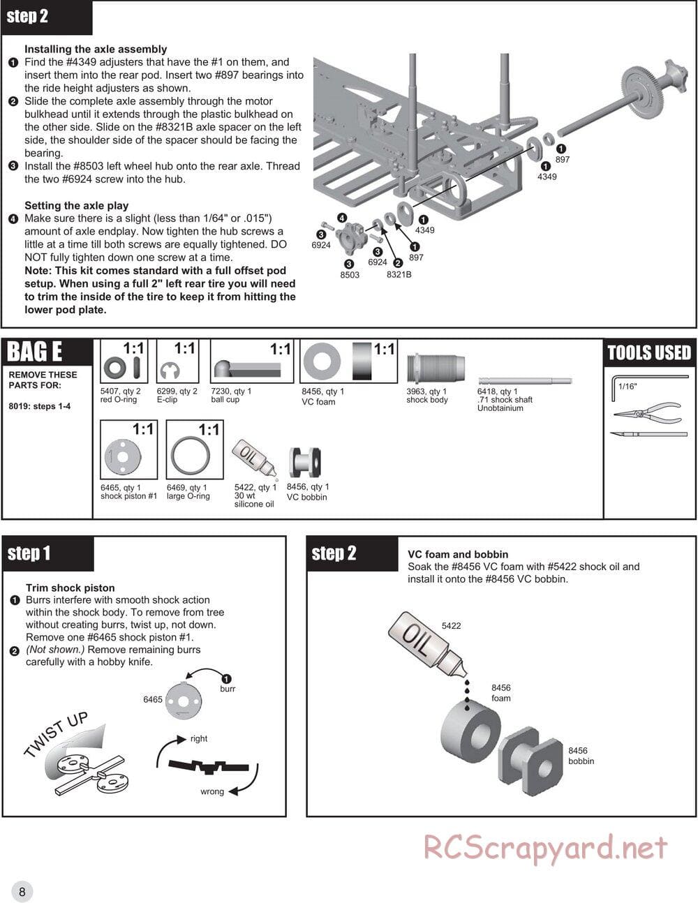 Team Associated - RC10L4O Oval - Manual - Page 8