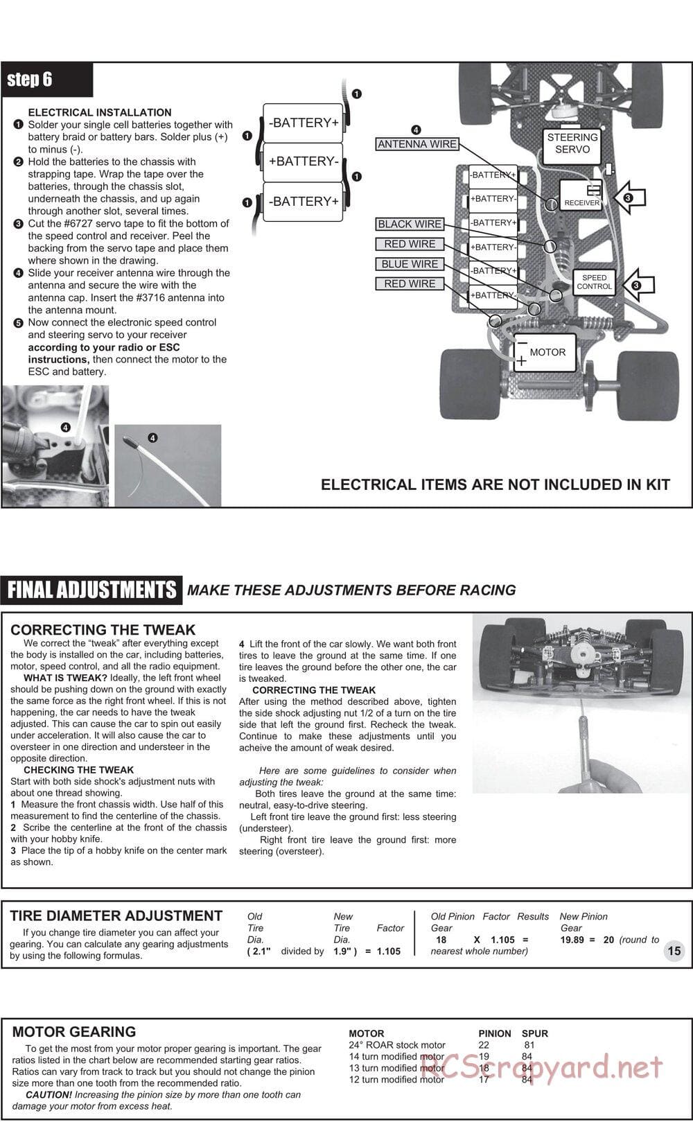 Team Associated - RC10L4O Oval - Manual - Page 15