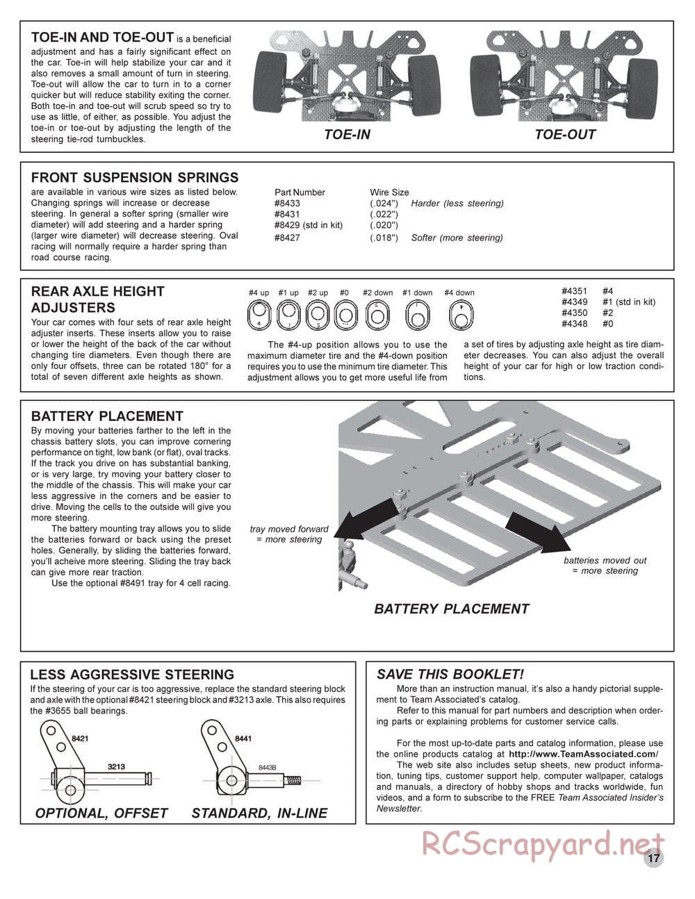 Team Associated - RC10L4O Oval - Manual - Page 17