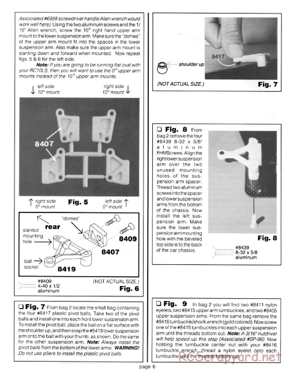 Team Associated - RC10LS - Manual - Page 6