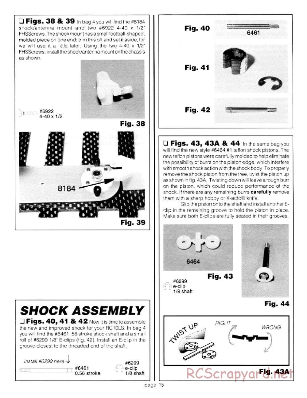 Team Associated - RC10LS - Manual - Page 15