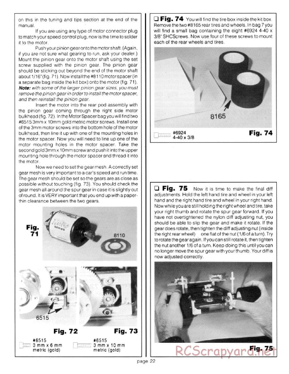 Team Associated - RC10LS - Manual - Page 22