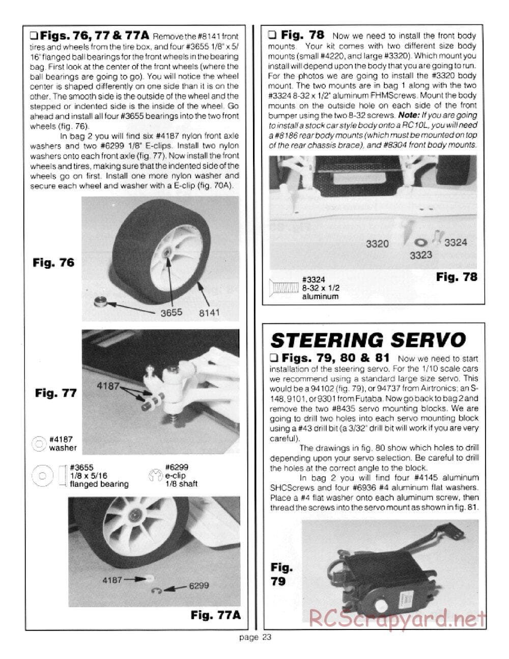 Team Associated - RC10LS - Manual - Page 23