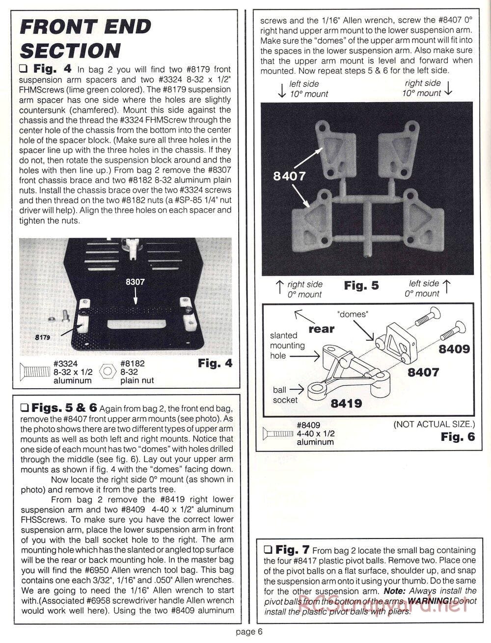 Team Associated - RC10LSO Oval - Manual - Page 6