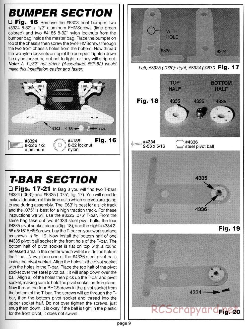 Team Associated - RC10LSO Oval - Manual - Page 9