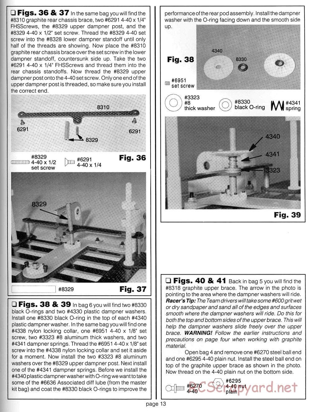 Team Associated - RC10LSO Oval - Manual - Page 13