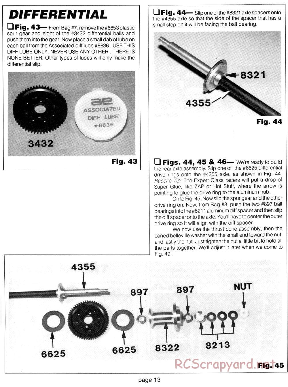 Team Associated - RC10LSS - Manual - Page 13