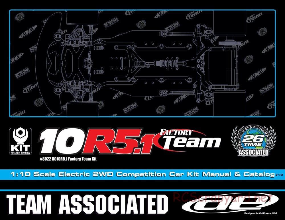 Team Associated - RC10R5.1 Factory Team - Manual - Page 1