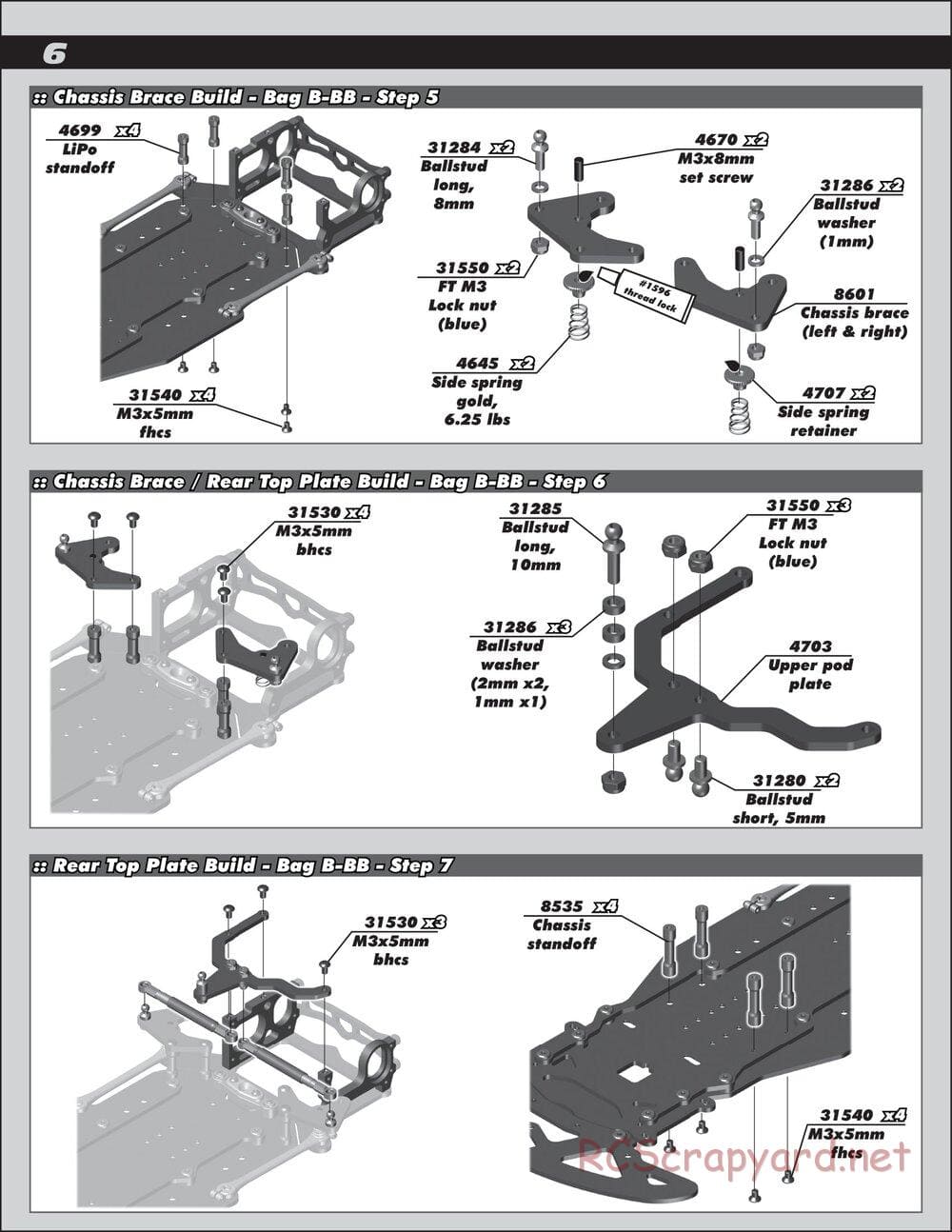 Team Associated - RC10R5.1 Factory Team - Manual - Page 6