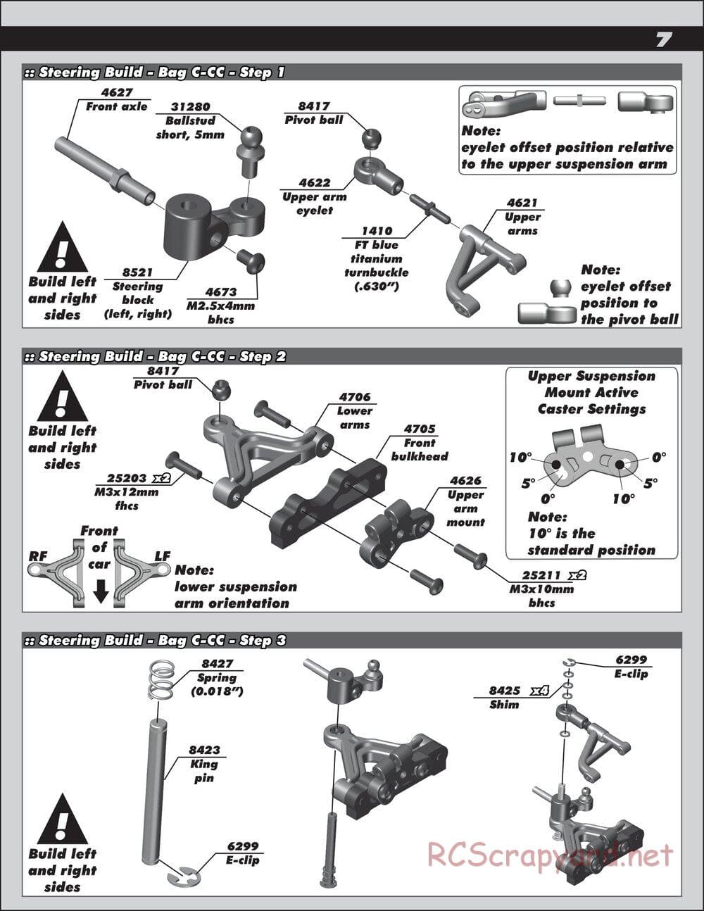 Team Associated - RC10R5.1 Factory Team - Manual - Page 7