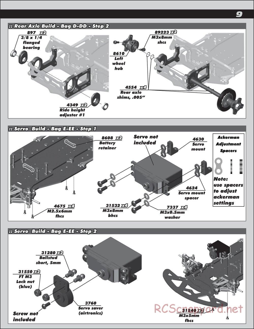 Team Associated - RC10R5.1 Factory Team - Manual - Page 9