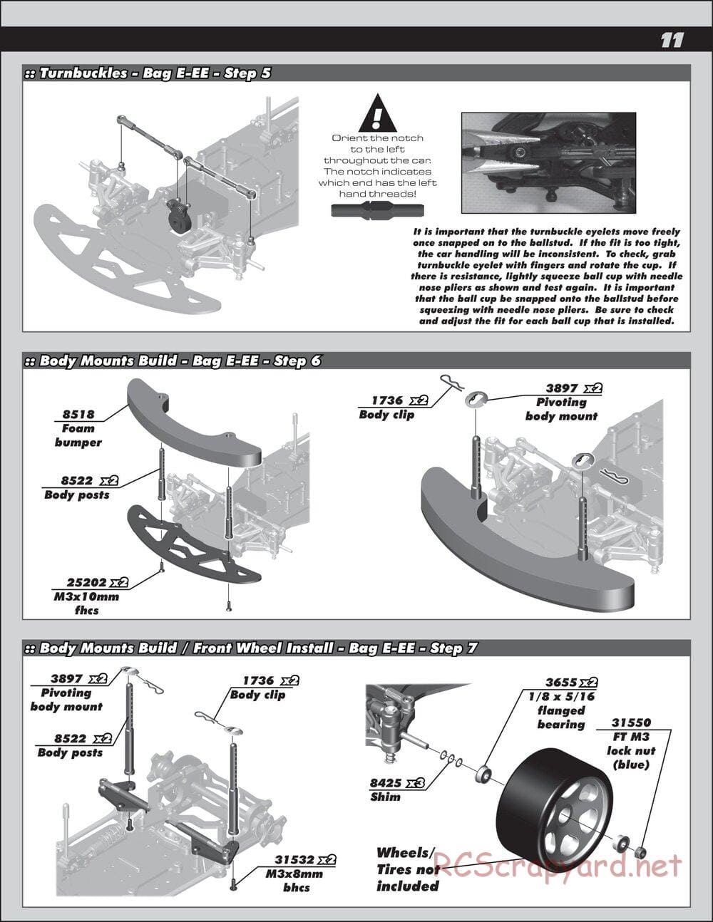 Team Associated - RC10R5.1 Factory Team - Manual - Page 11