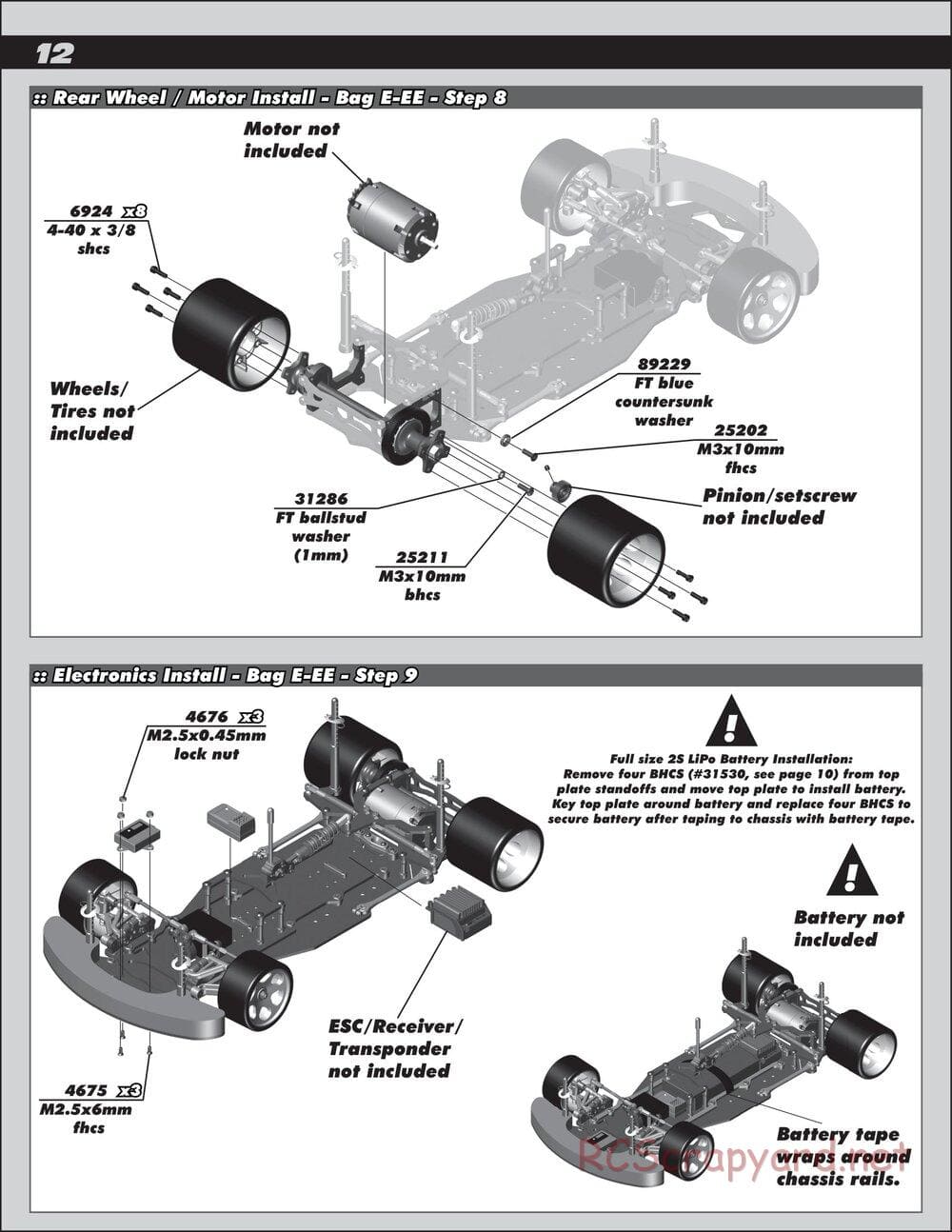 Team Associated - RC10R5.1 Factory Team - Manual - Page 12