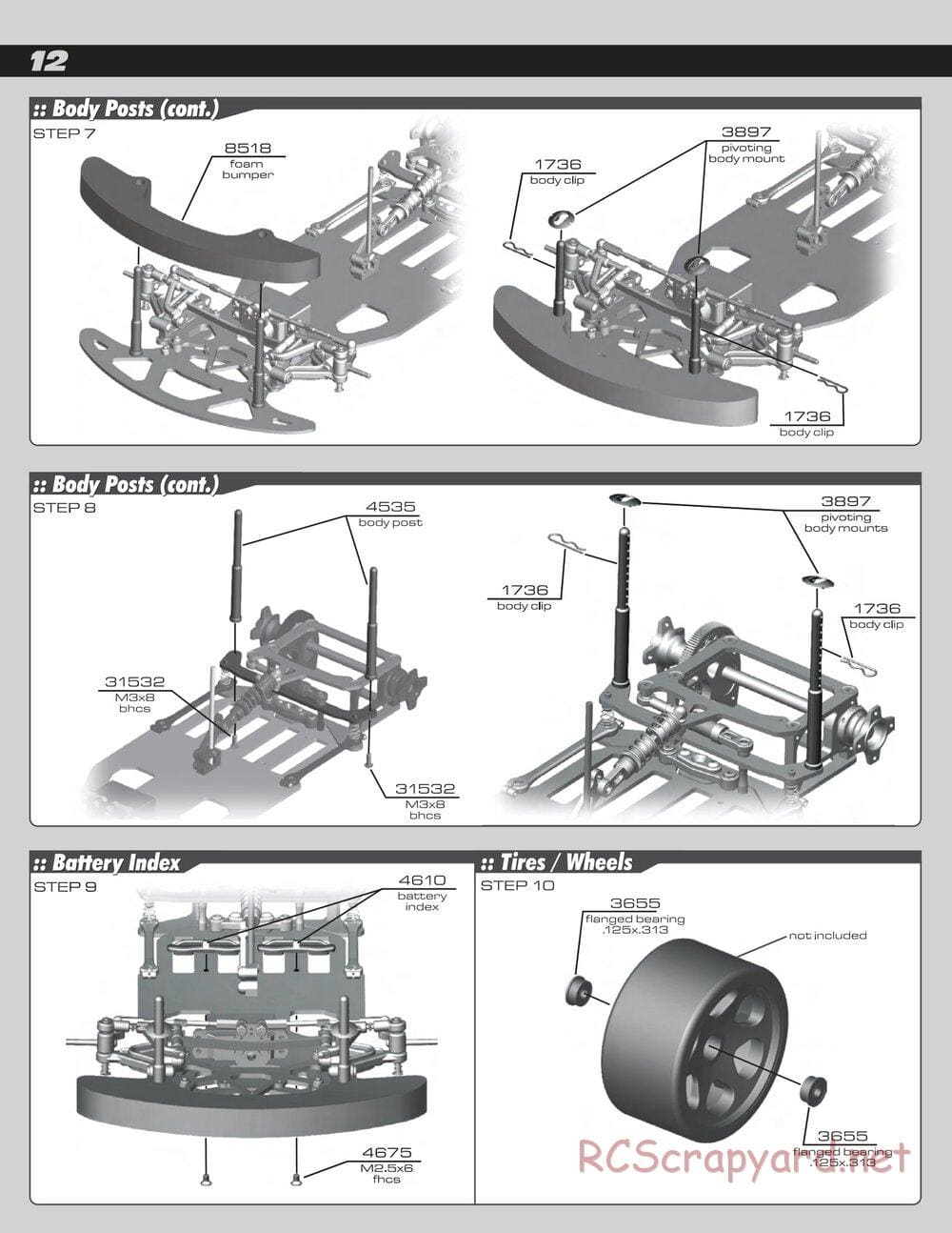 Team Associated - RC10R5 Factory Team - Manual - Page 12