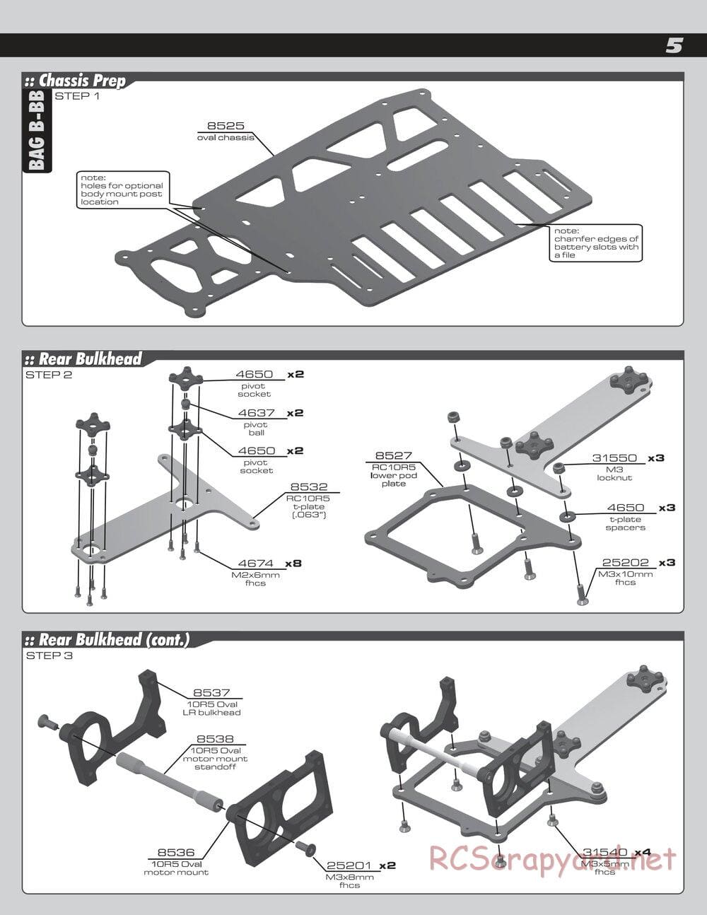 Team Associated - RC10R5 Oval Factory Team - Manual - Page 5
