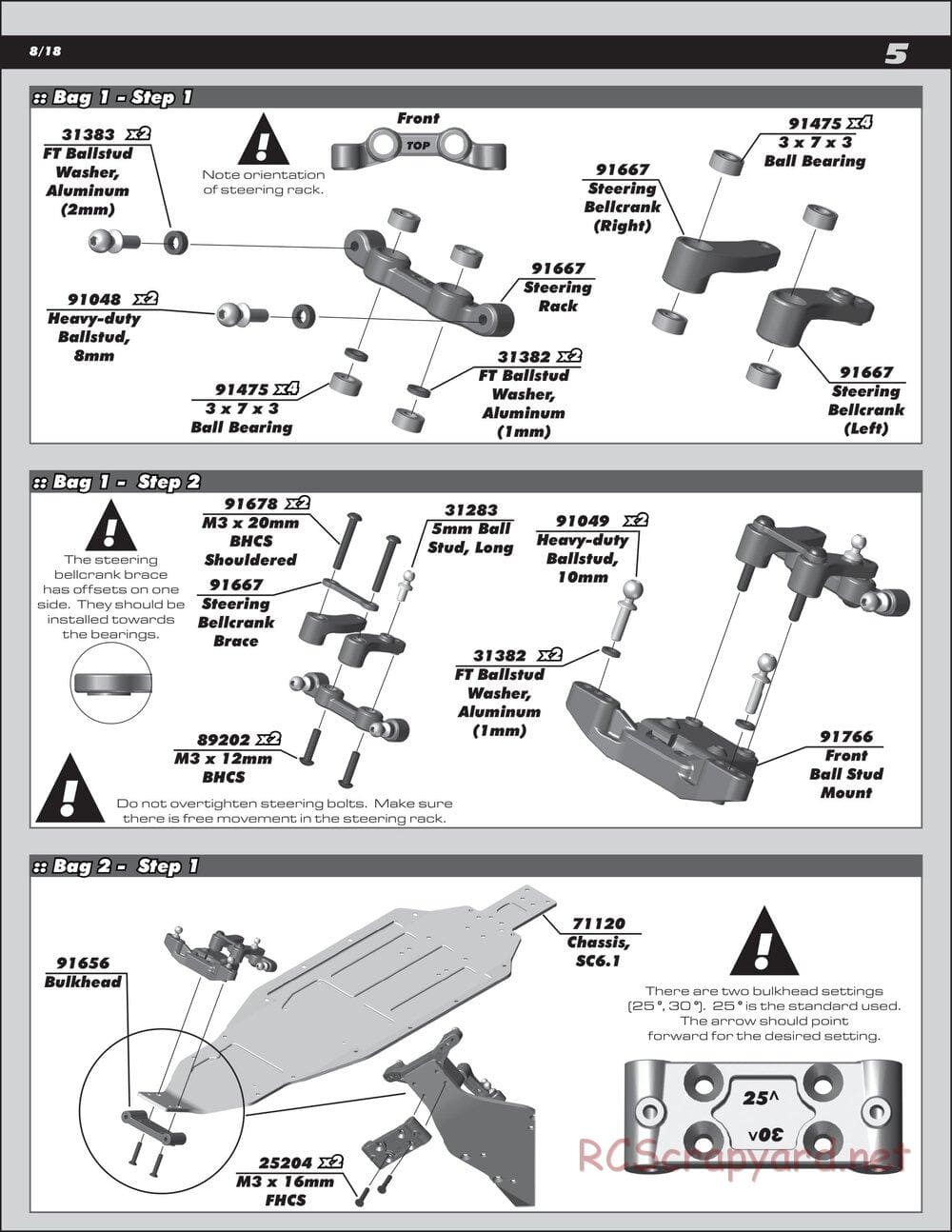 Team Associated - RC10 SC6.1 Team - Manual - Page 5