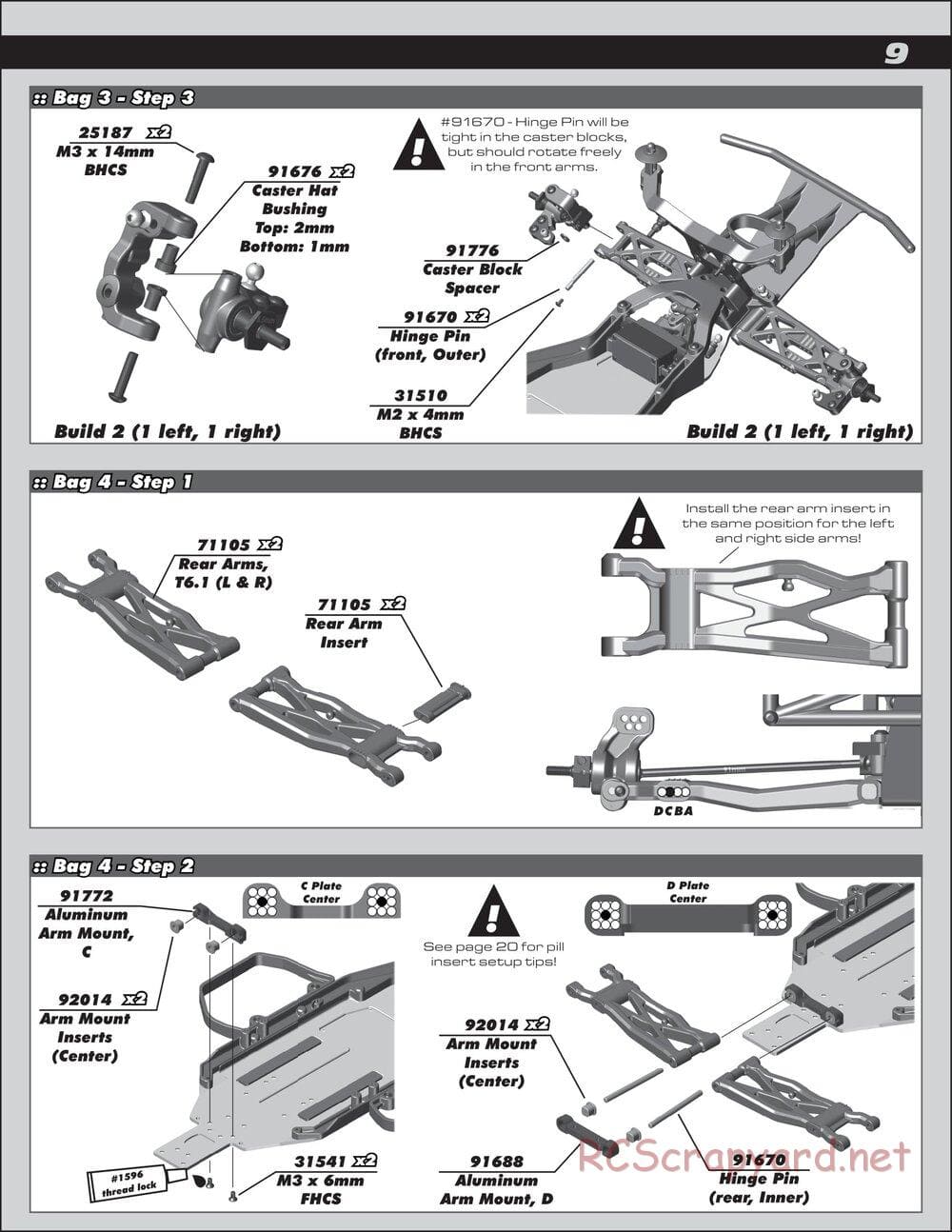 Team Associated - RC10 SC6.1 Team - Manual - Page 9