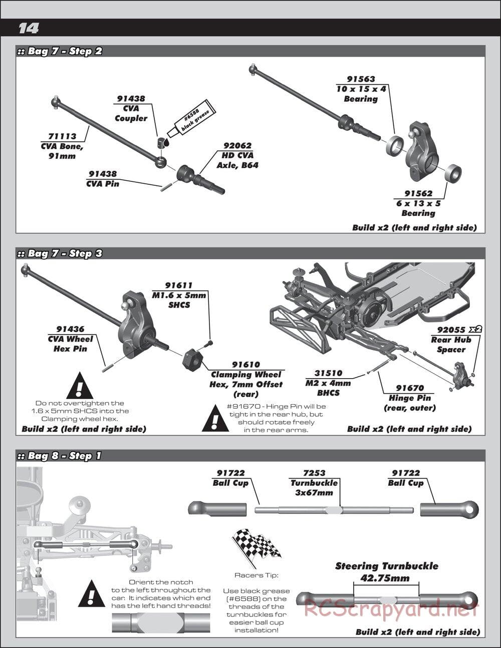 Team Associated - RC10 SC6.1 Team - Manual - Page 14