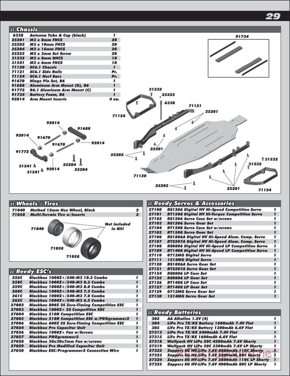 Team Associated - RC10 SC6.1 Team - Manual - Page 29