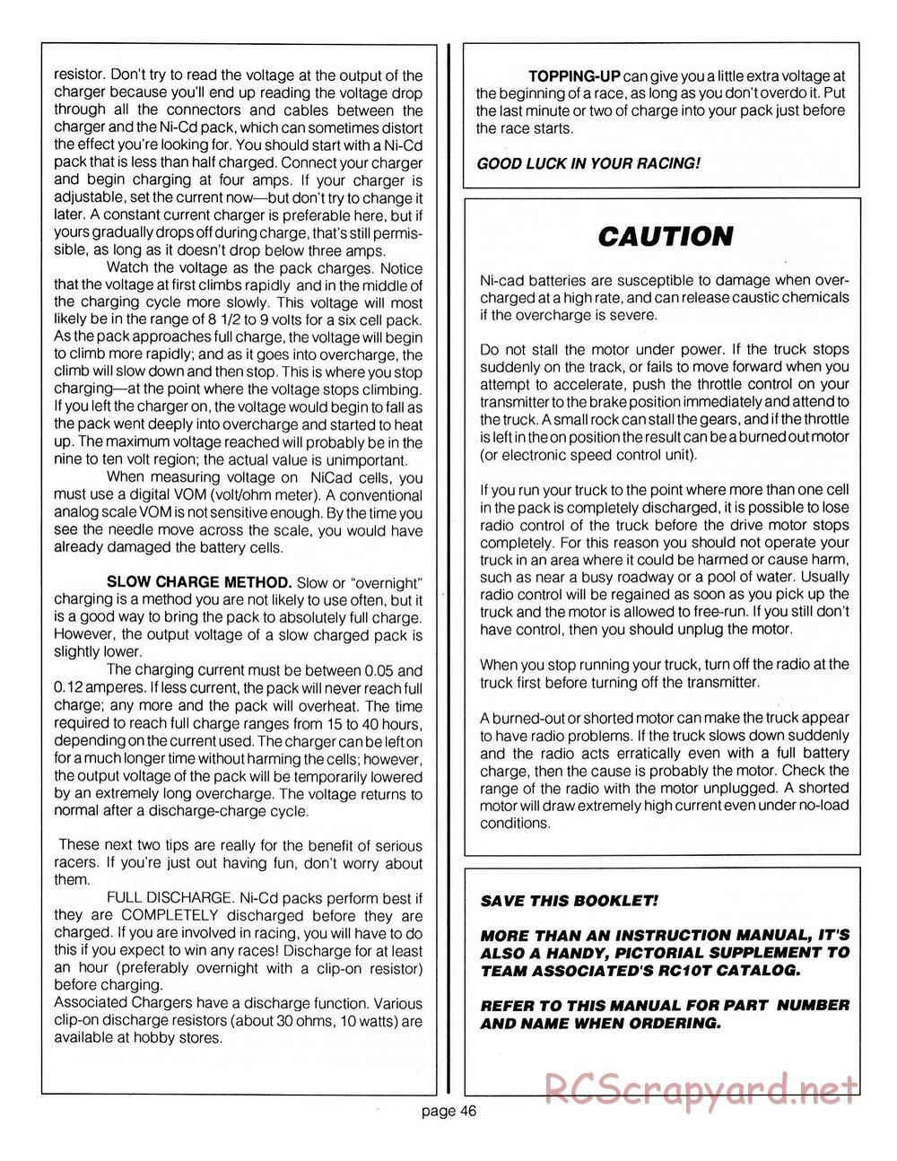 Team Associated - RC10T - Manual - Page 45