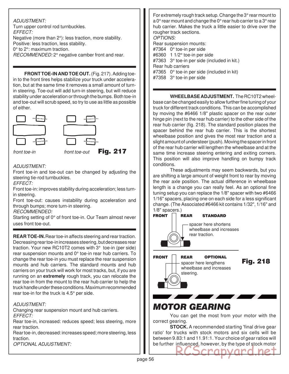 Team Associated - RC10T2 - Manual - Page 53