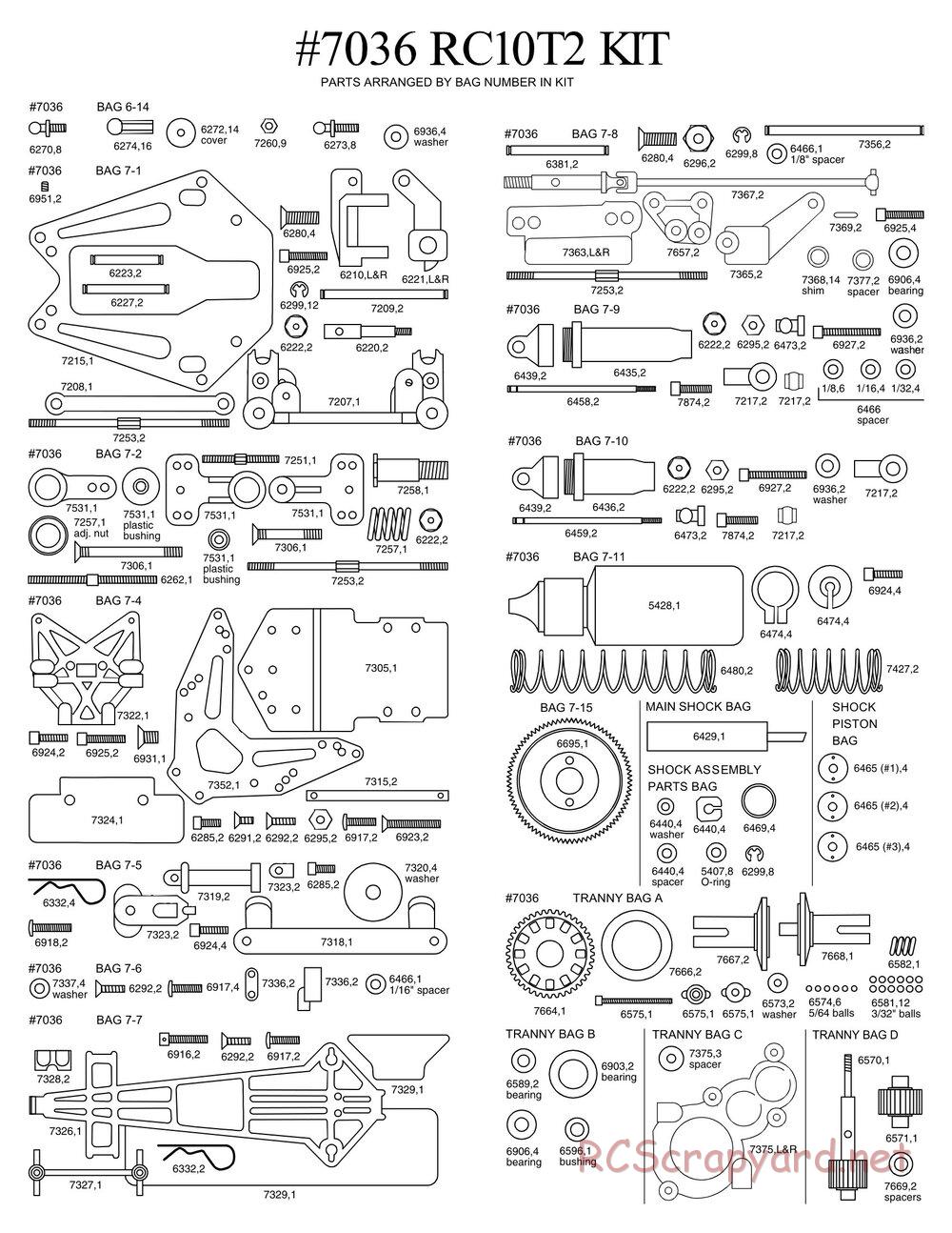 Team Associated - 7036 Parts - Page 1