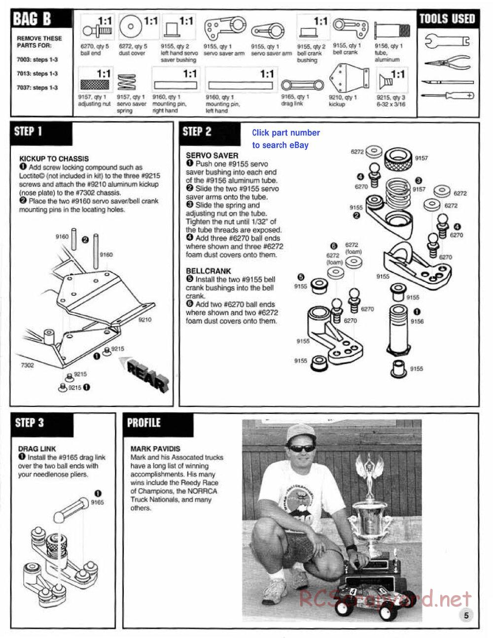 Team Associated - RC10T3 (1997) - Manual - Page 5
