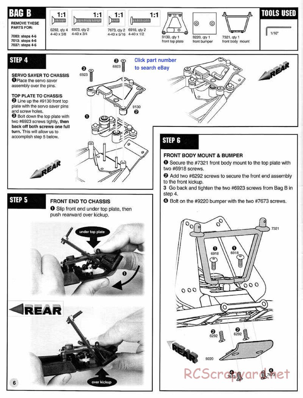 Team Associated - RC10T3 (1997) - Manual - Page 6