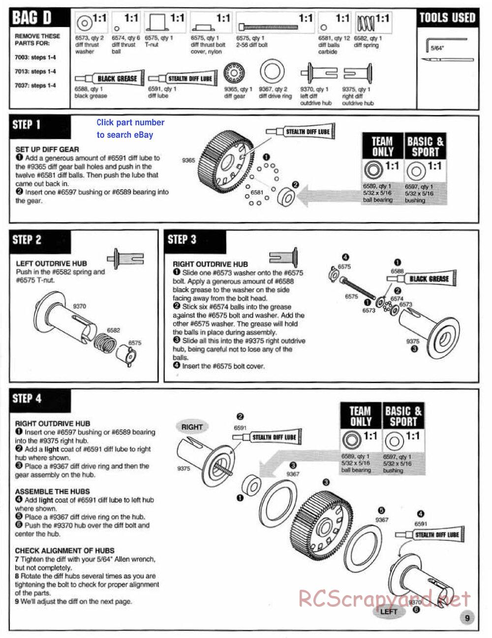 Team Associated - RC10T3 (1997) - Manual - Page 9