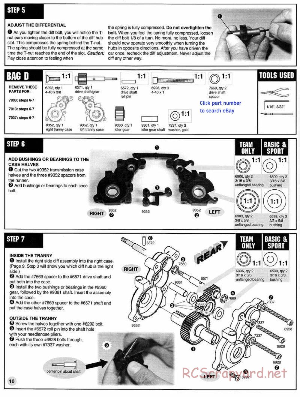 Team Associated - RC10T3 (1997) - Manual - Page 10
