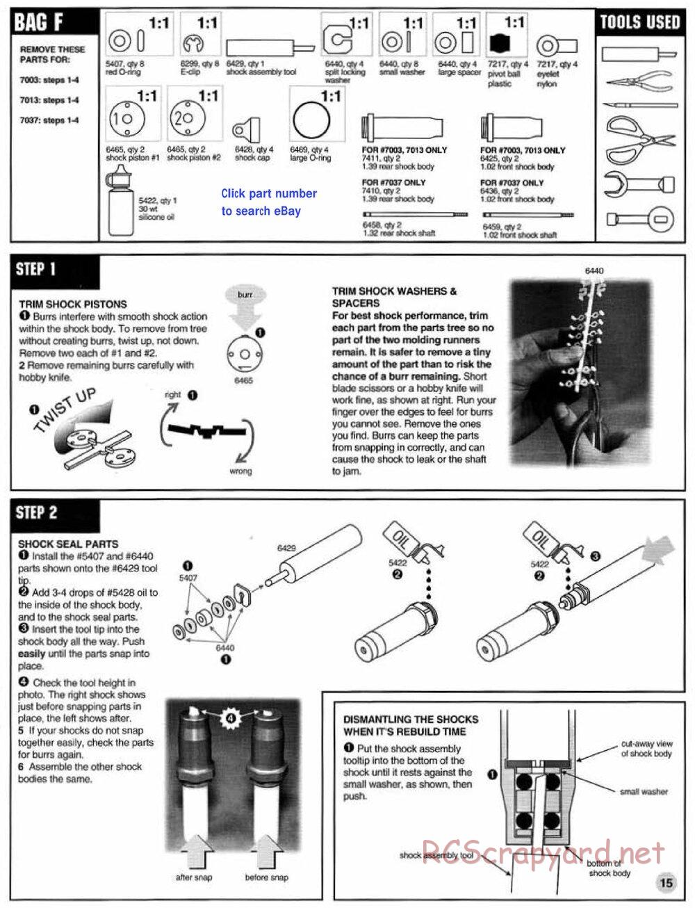 Team Associated - RC10T3 (1997) - Manual - Page 15