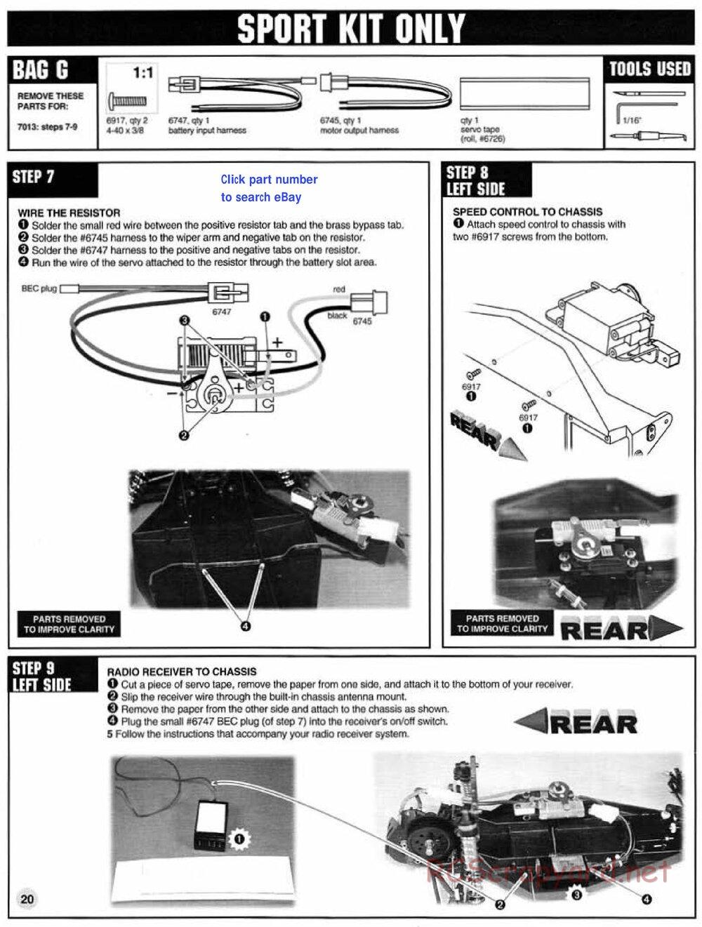 Team Associated - RC10T3 (1997) - Manual - Page 20