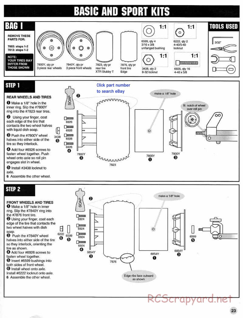 Team Associated - RC10T3 (1997) - Manual - Page 23