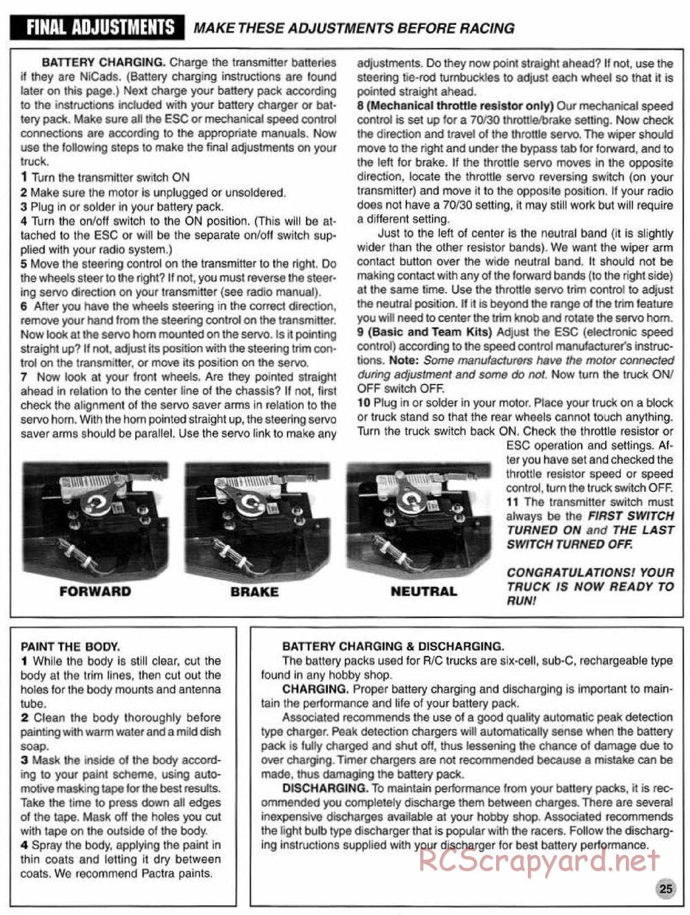 Team Associated - RC10T3 (1997) - Manual - Page 25