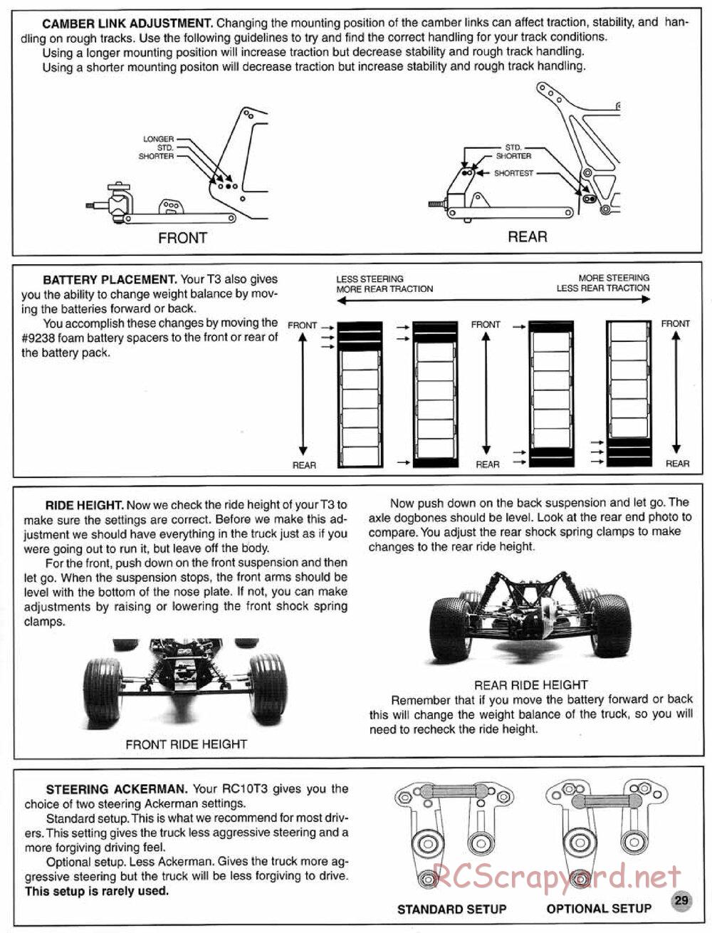 Team Associated - RC10T3 (1997) - Manual - Page 29