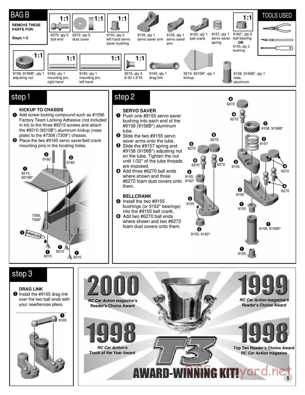 Team Associated - RC10T3 RTR (2001) - Manual - Page 5