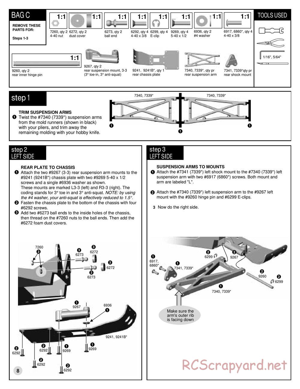 Team Associated - RC10T3 RTR (2001) - Manual - Page 8